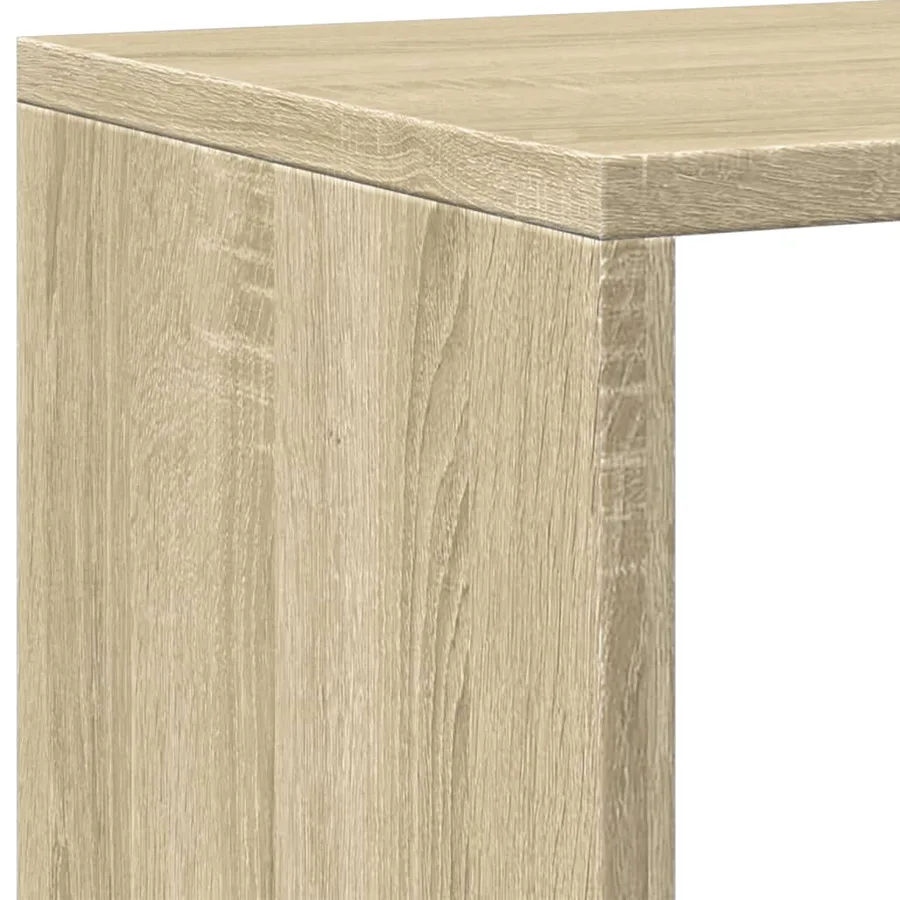 Bibliothèque chêne sonoma 137,5x29x137,5 cm bois d'ingénierie - 7