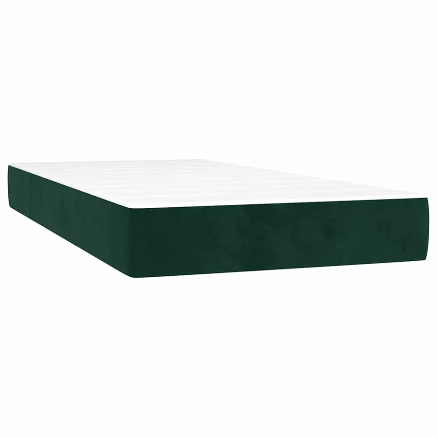 Sommier à lattes de lit et matelas Vert foncé 200x200cm Velours - 5