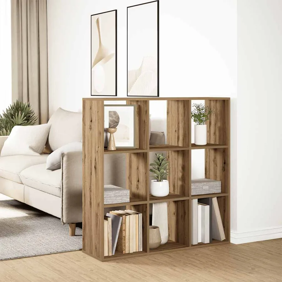 Étagère séparatrice de pièce chêne artisanal 102x29x103,5 cm - 4