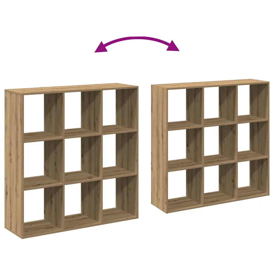 Étagère séparatrice de pièce chêne artisanal 102x29x103,5 cm - 8