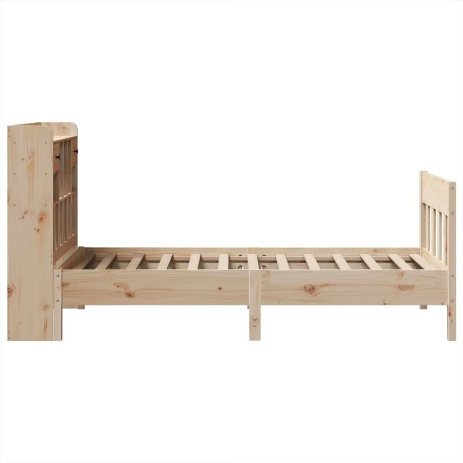 Cadre de lit sans matelas 75x190 cm bois de pin massif - 7