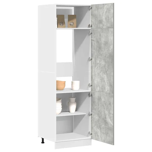 Armoire réfrigérée "Lyon" Gris béton 60 x 57 x 207 cm Bois d'ingénierie