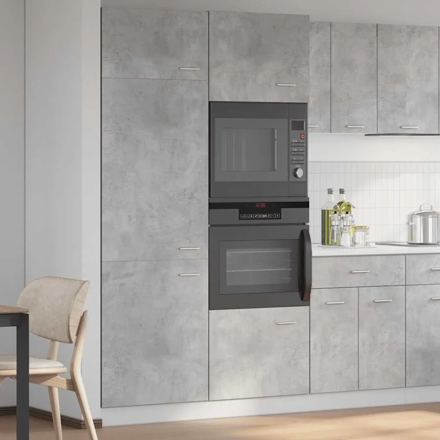 Armoire réfrigérée "Lyon" Gris béton 60 x 57 x 207 cm Bois d'ingénierie - 3