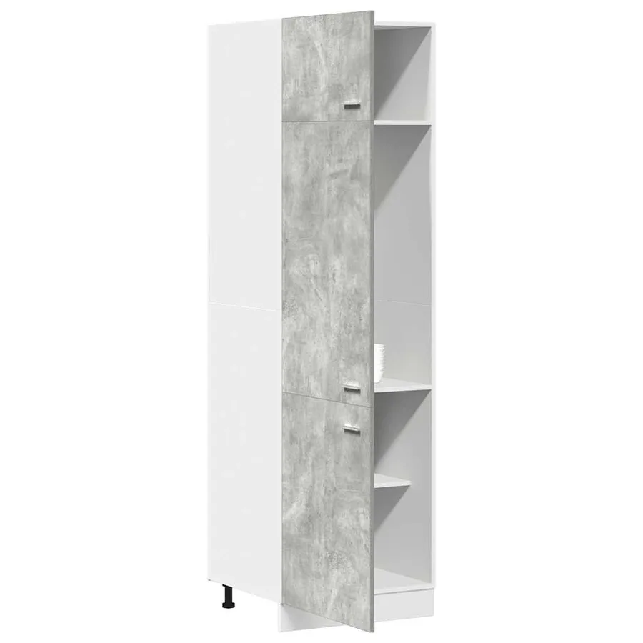 Armoire réfrigérée "Lyon" Gris béton 60 x 57 x 207 cm Bois d'ingénierie - 4