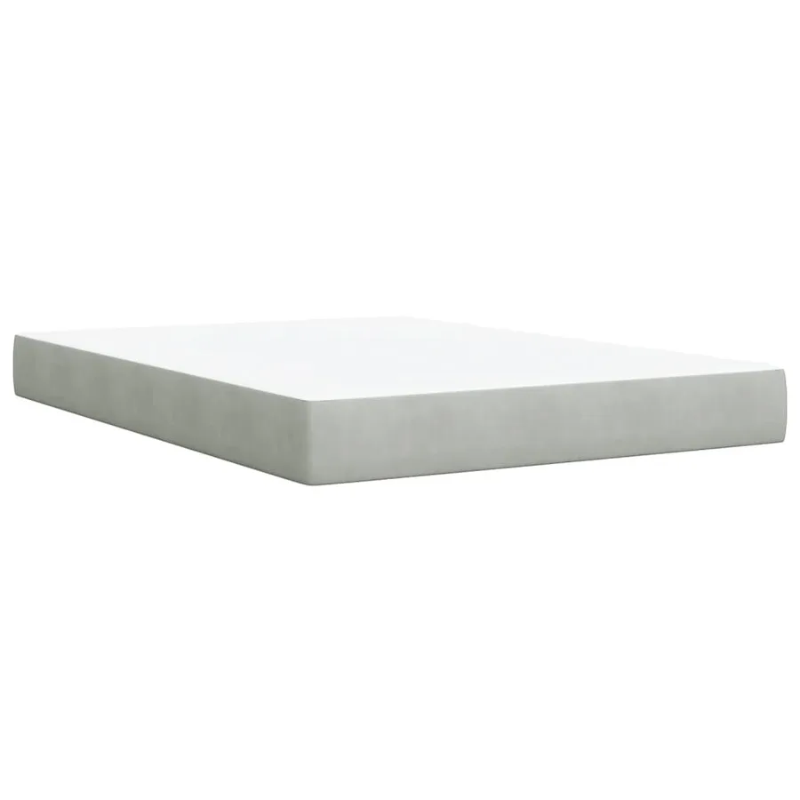 Sommier à lattes de lit et matelas Gris clair 140x200cm Velours - 12