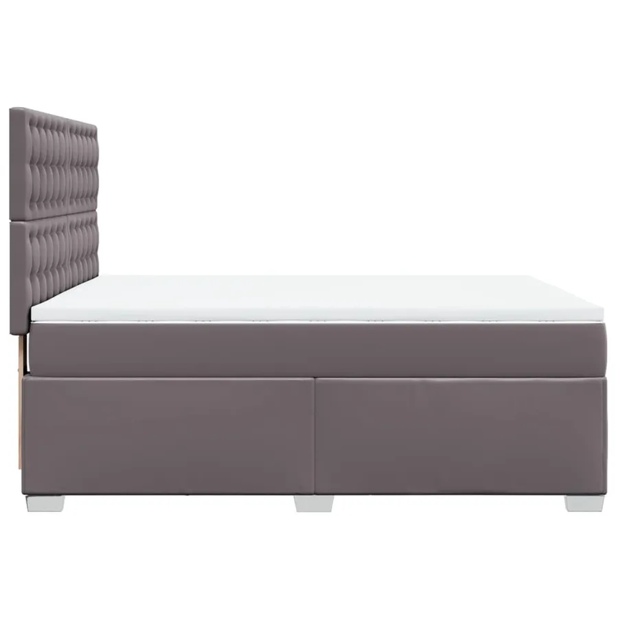 Sommier à lattes de lit avec matelas Gris 140x200 cm Similicuir - 11