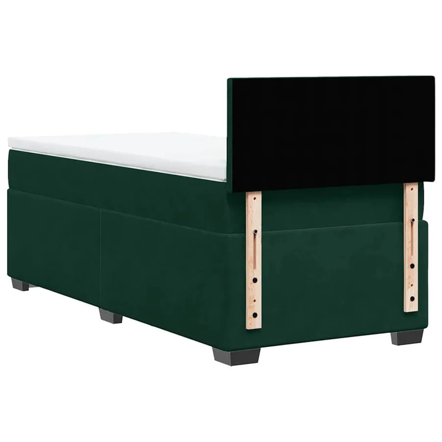 Sommier à lattes de lit avec matelas Vert foncé 90x200 cm - 10