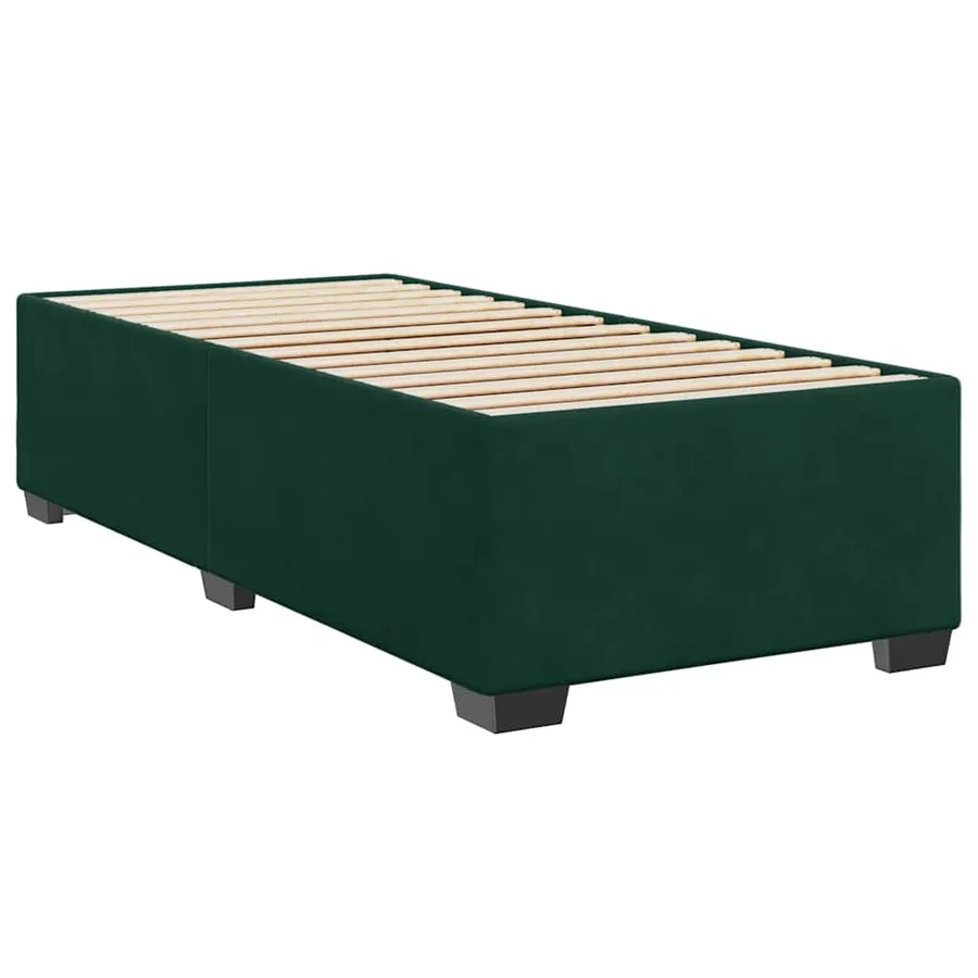 Sommier à lattes de lit avec matelas Vert foncé 90x200 cm - 5