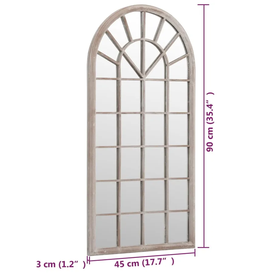 Miroir de jardin Sable 90x45 cm Fer pour utilisation extérieure - 6