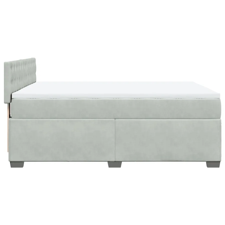 Sommier à lattes de lit et matelas Gris clair 140x200cm Velours - 9