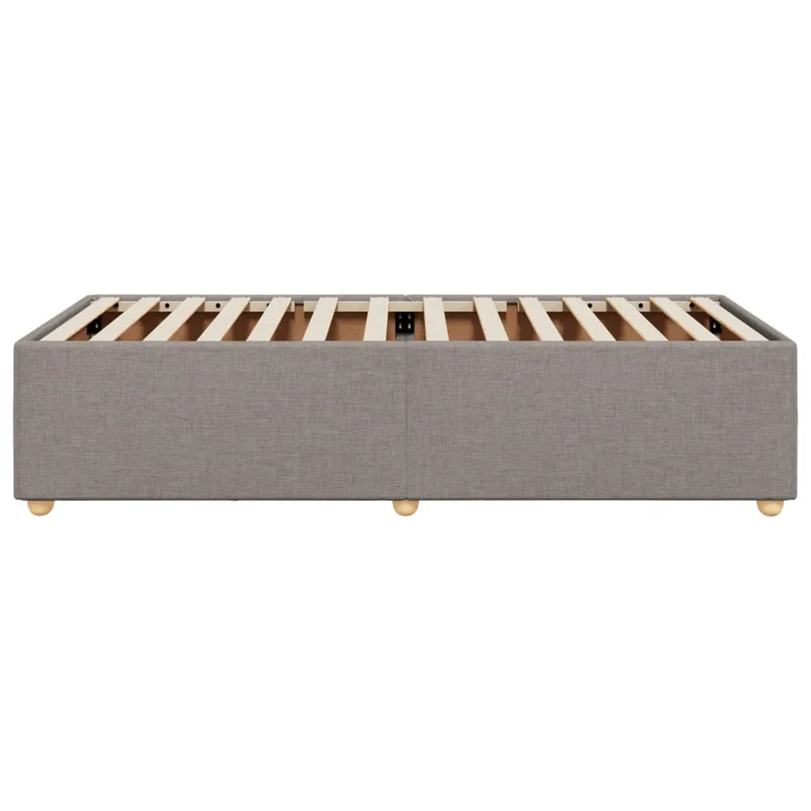 Cadre de lit sans matelas taupe 90x200 cm tissu - 5