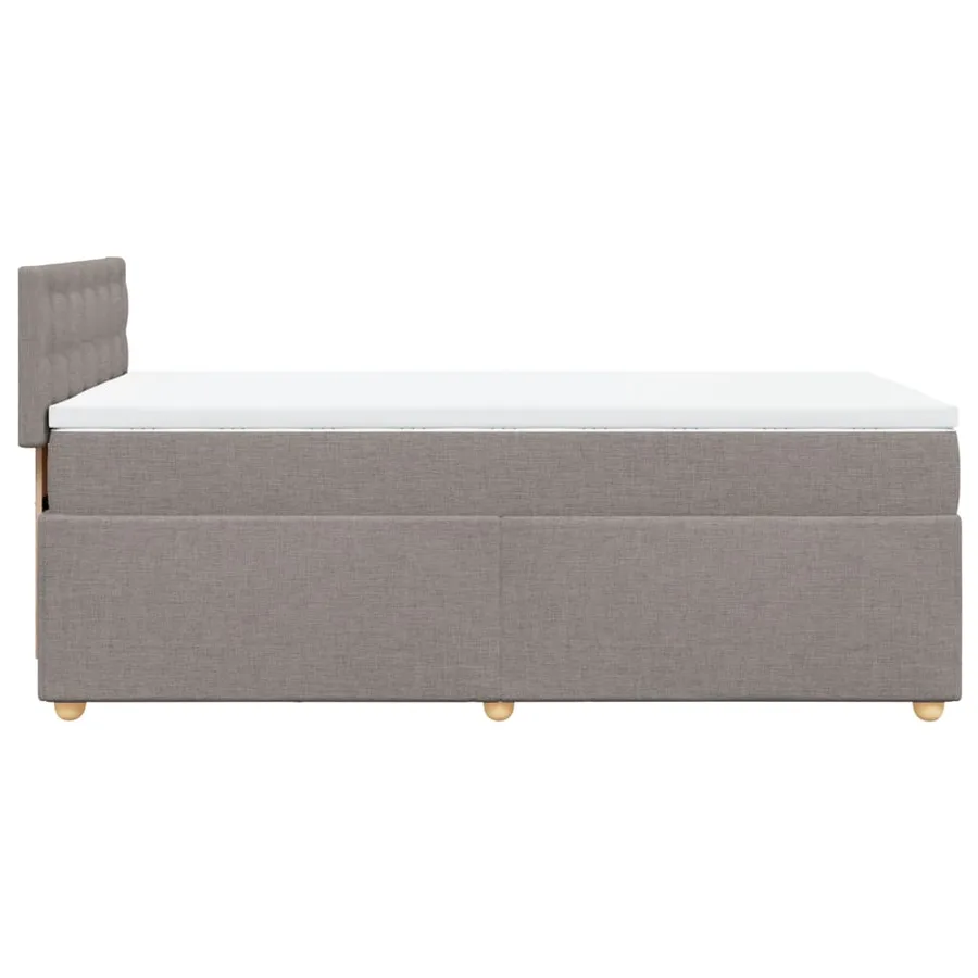 Sommier à lattes de lit avec matelas Taupe 90x200 cm Tissu - 5