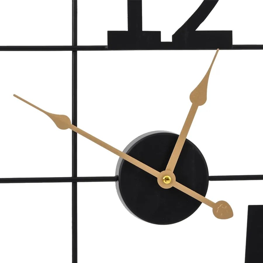 Horloge murale noir Ø50 cm fer - 6