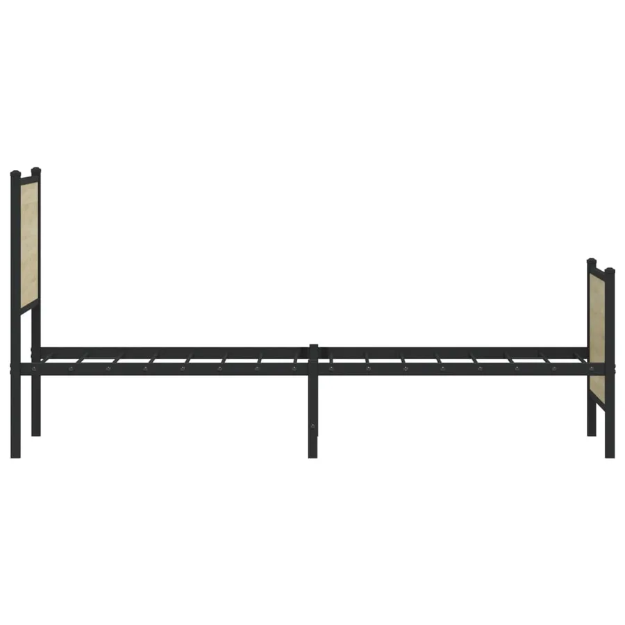 Cadre de lit en métal sans matelas chêne sonoma 90x200 cm - 6