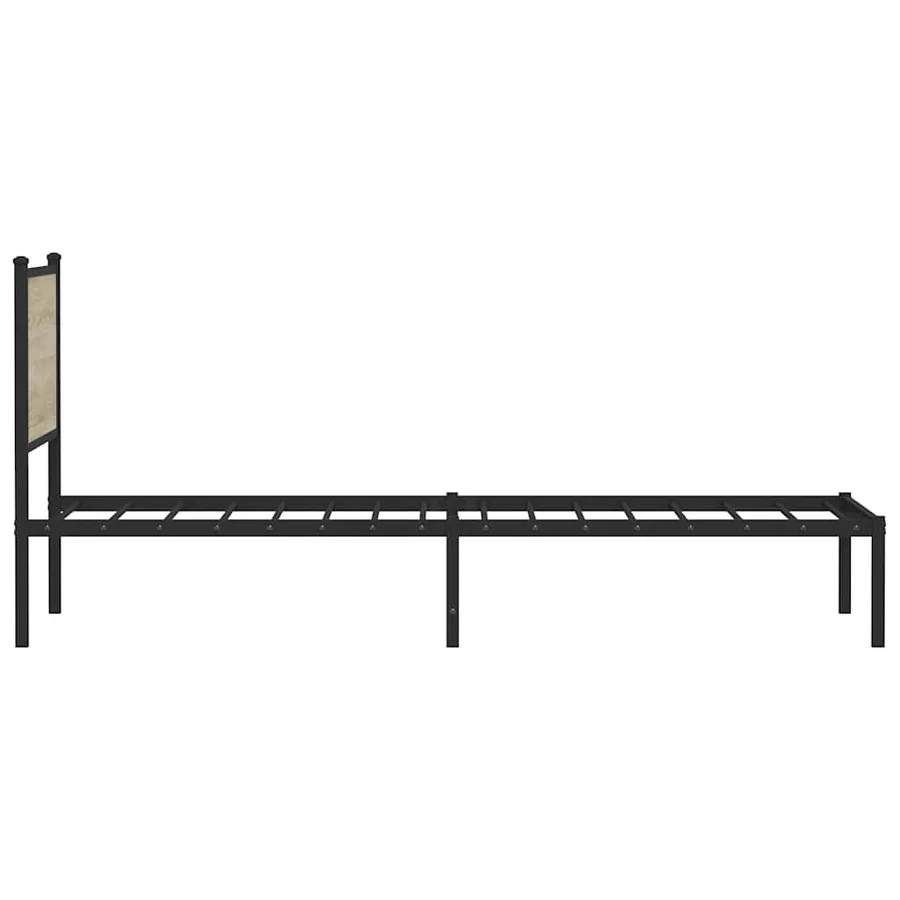 Cadre de lit en métal sans matelas chêne sonoma 100x190 cm - 6