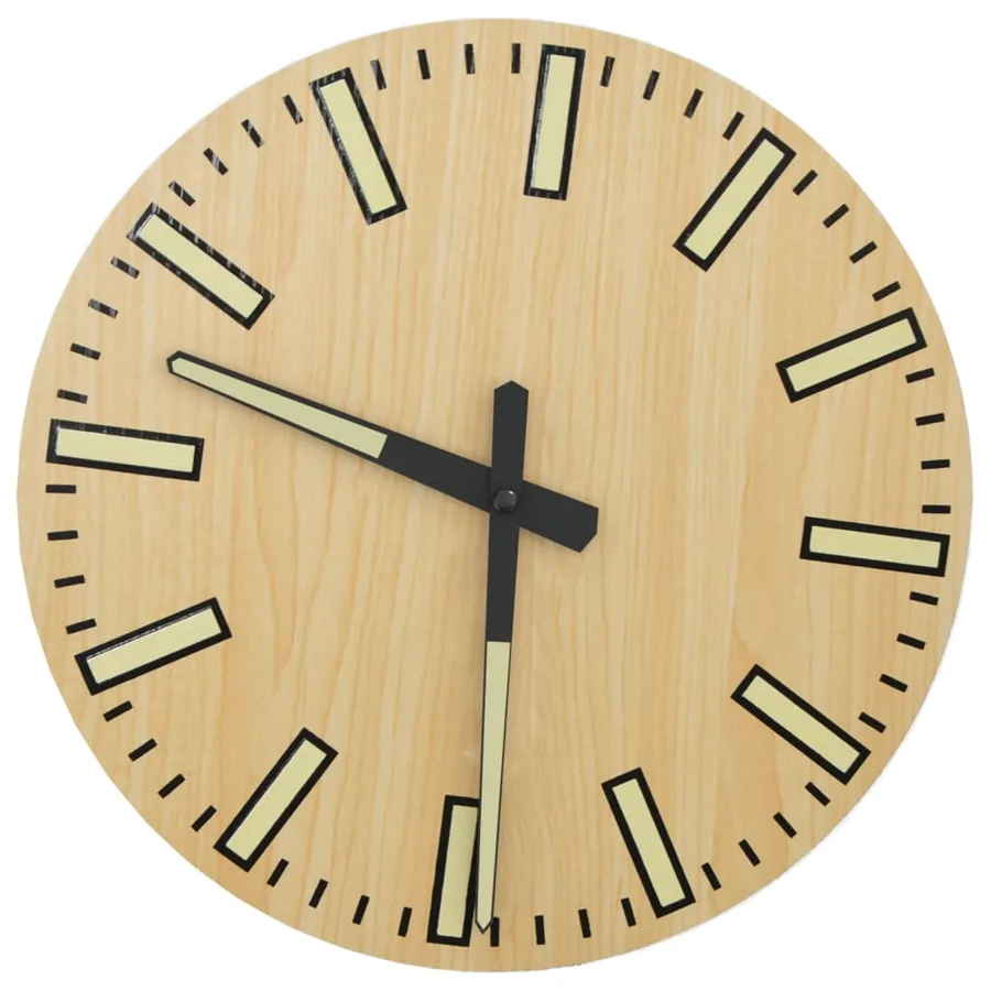 Horloge murale avec aiguilles lumineuses jaune Ø30 cm - 2