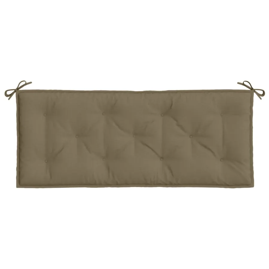 Coussin de banc de jardin taupe mélangé 120x50x7 cm tissu - 4