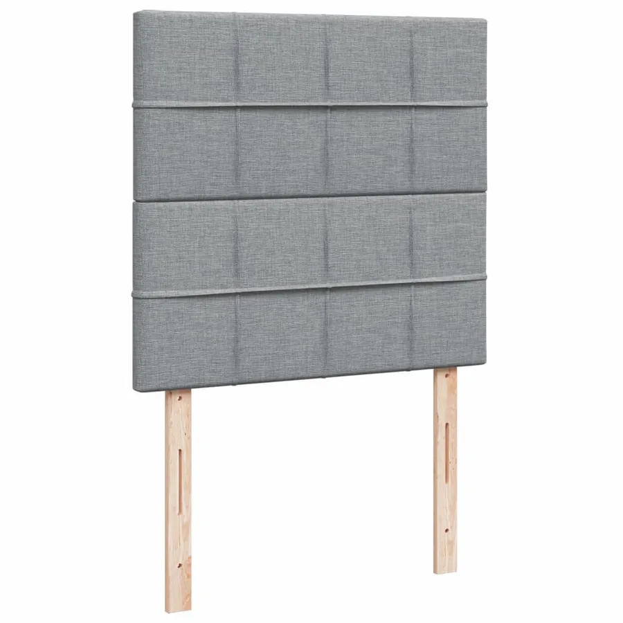Sommier à lattes de lit avec matelas Gris clair 100x200cm Tissu - 7