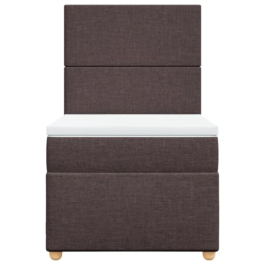 Sommier à lattes de lit avec matelas Marron foncé 100x200 cm - 6