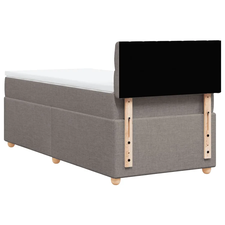 Sommier à lattes de lit avec matelas Taupe 90x200 cm Tissu - 6