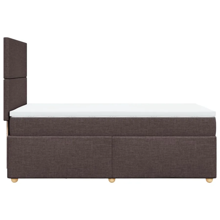 Sommier à lattes de lit avec matelas Marron foncé 100x200 cm - 5