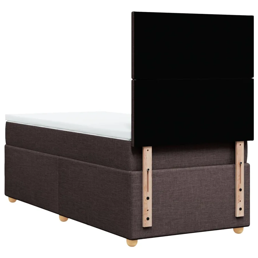 Sommier à lattes de lit avec matelas Marron foncé 100x200 cm - 6