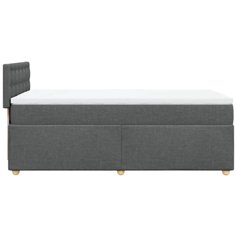 Sommier à lattes de lit avec matelas Gris foncé 100x200cm Tissu - 7