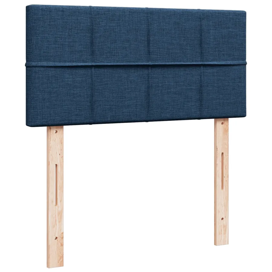 Sommier à lattes de lit avec matelas Bleu 90x200 cm Tissu - 12