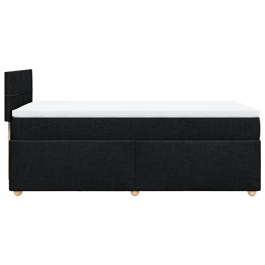 Sommier à lattes de lit avec matelas noir 90x190 cm simple tissu - 5