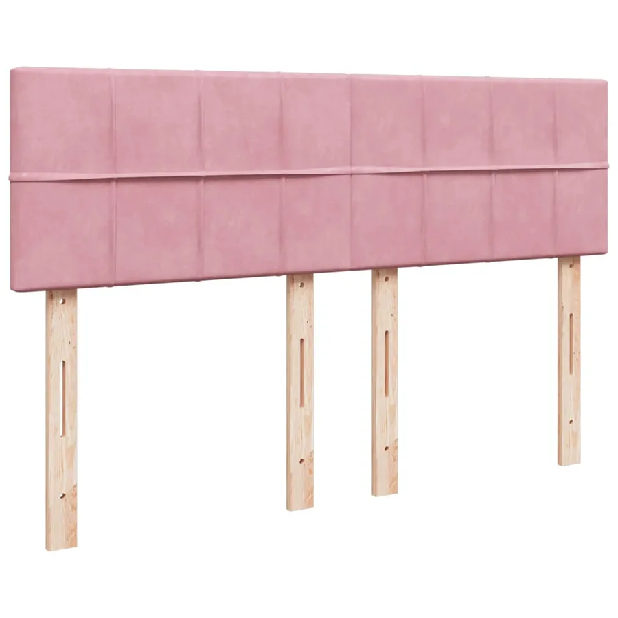 Sommier à lattes de lit avec matelas Rose 140x200 cm Velours - 9