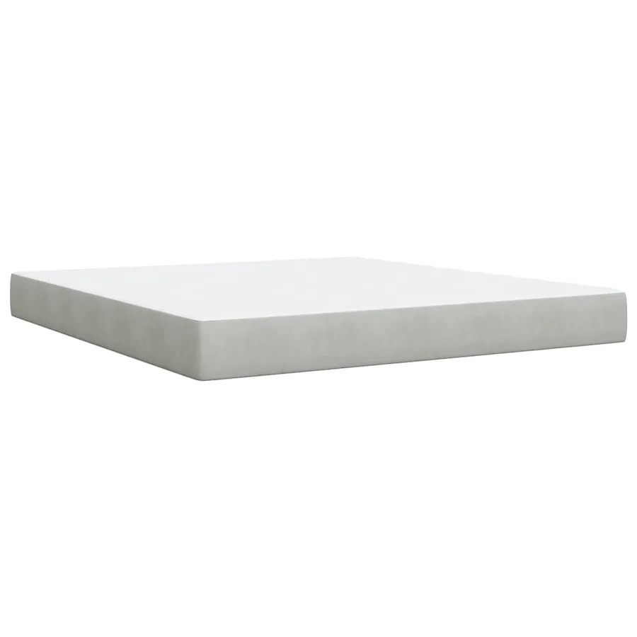Sommier à lattes de lit et matelas Gris clair 180x200cm Velours - 9
