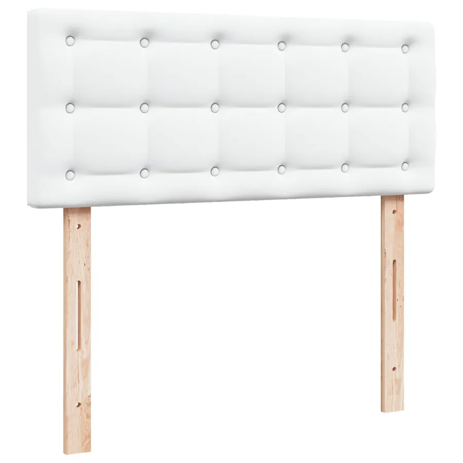 Sommier à lattes de lit avec matelas Blanc 120x200cm Similicuir - 7