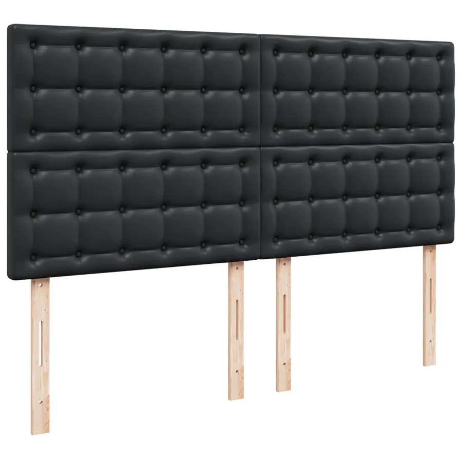 Sommier à lattes de lit avec matelas Noir 180x200 cm Similicuir - 7