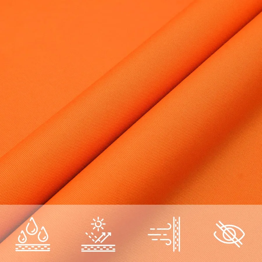 Voile de parasol tissu oxford rectangulaire 2,5x5 m orange - 8