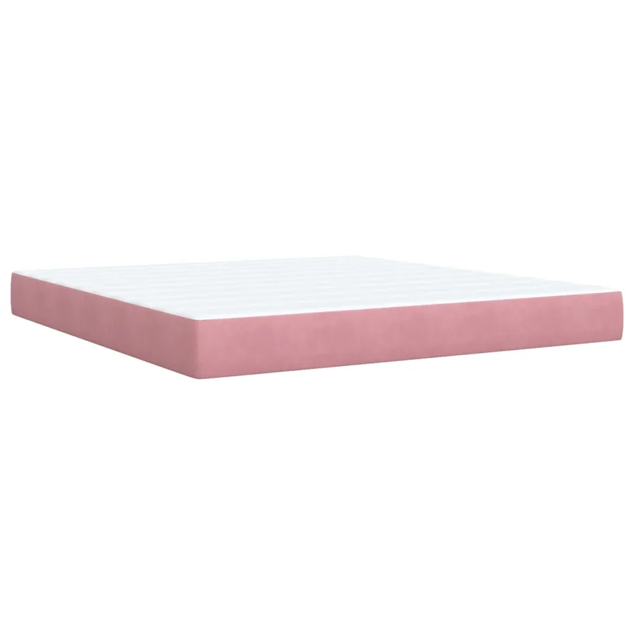 Sommier à lattes de lit avec matelas Rose 180x200 cm Velours - 6