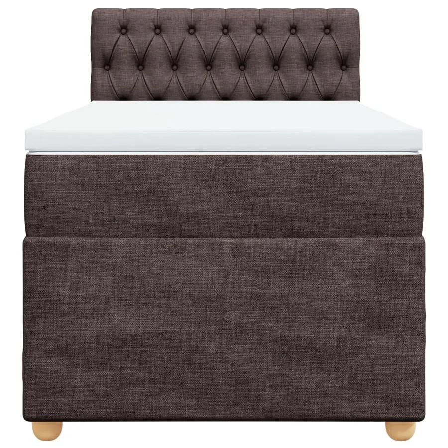 Sommier à lattes de lit avec matelas Marron foncé 80x200 cm - 4