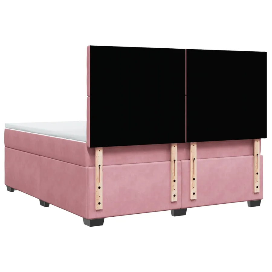Sommier à lattes de lit avec matelas Rose 180x200 cm Velours - 10