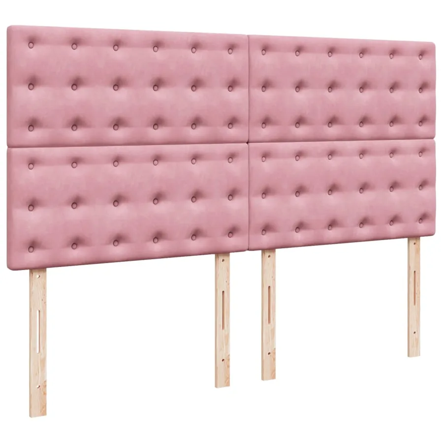 Sommier à lattes de lit avec matelas Rose 180x200 cm Velours - 8