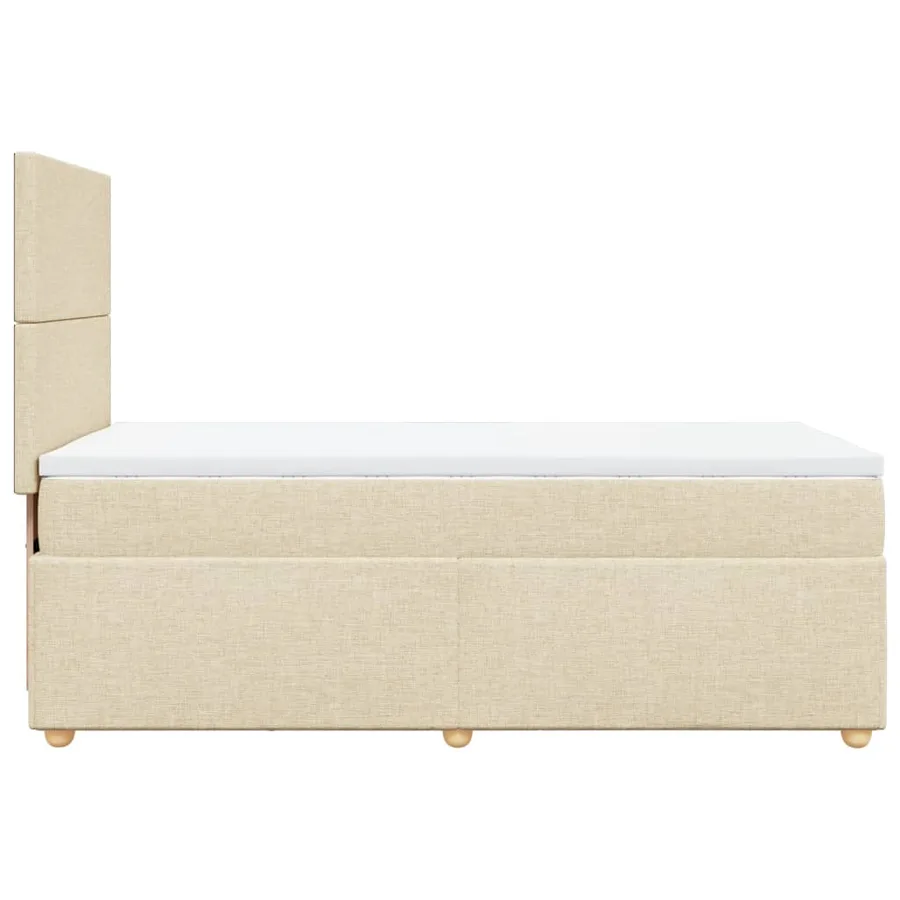 Sommier à lattes de lit avec matelas Crème 80x200 cm Tissu - 7