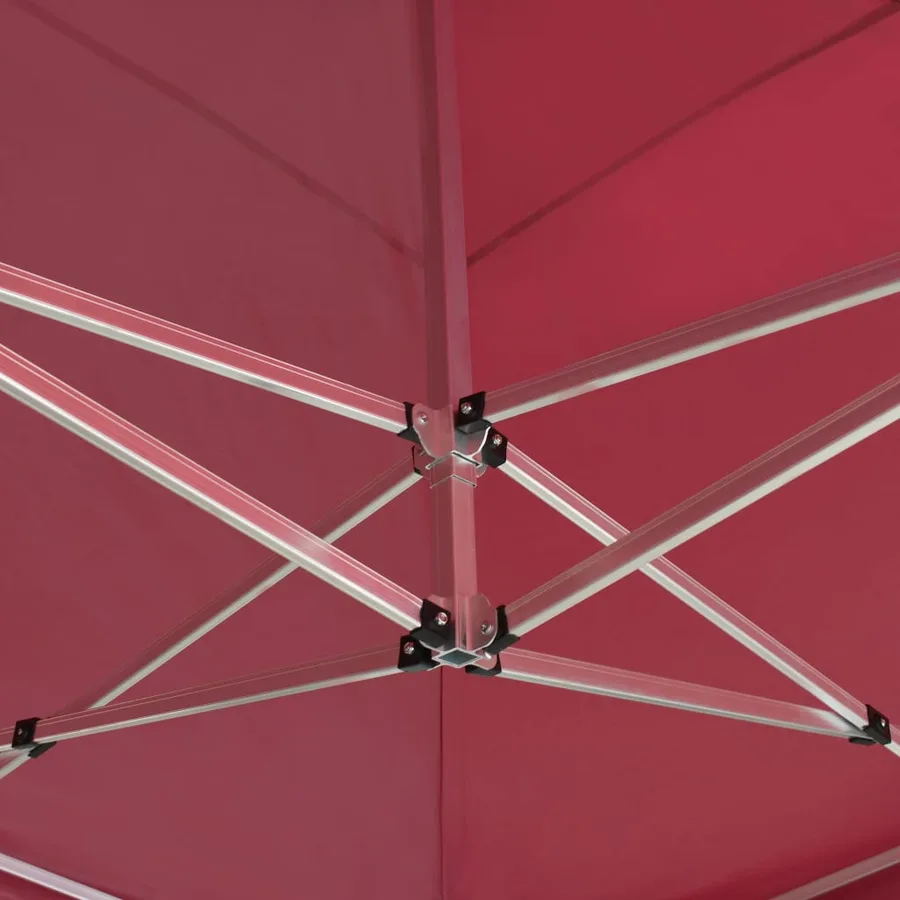 Tente de réception pliable Aluminium 6x3 m Bordeaux - 5