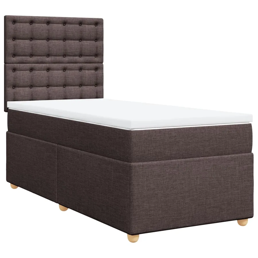 Sommier à lattes de lit avec matelas Marron foncé 80x200 cm - 3