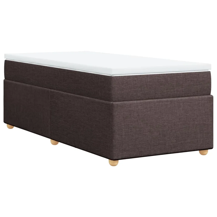 Sommier à lattes de lit avec matelas Marron foncé 80x200 cm - 2