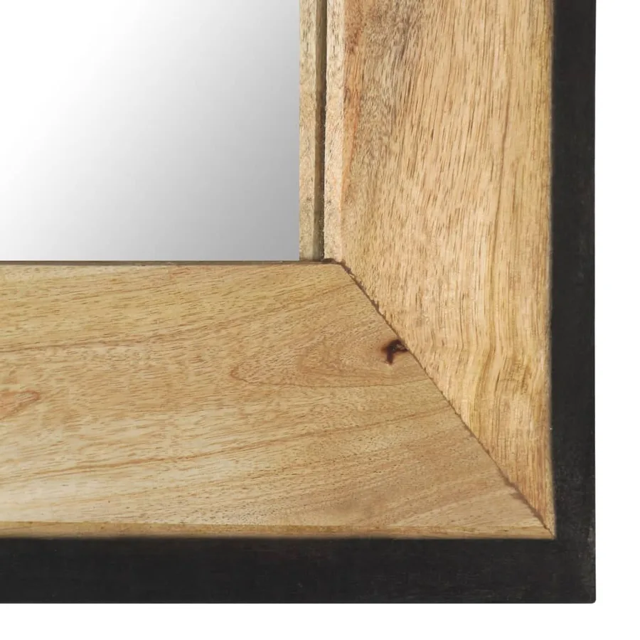 Miroir 50x50 cm Bois de manguier massif - 4