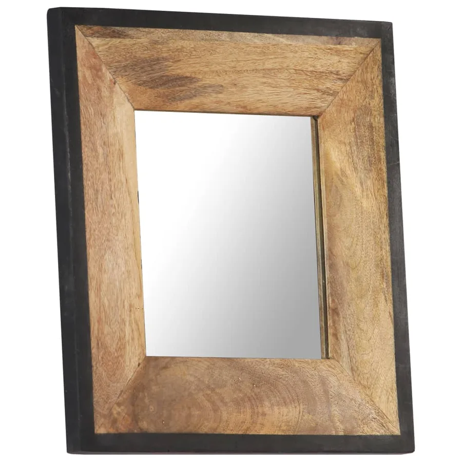 Miroir 50x50 cm Bois de manguier massif - 8