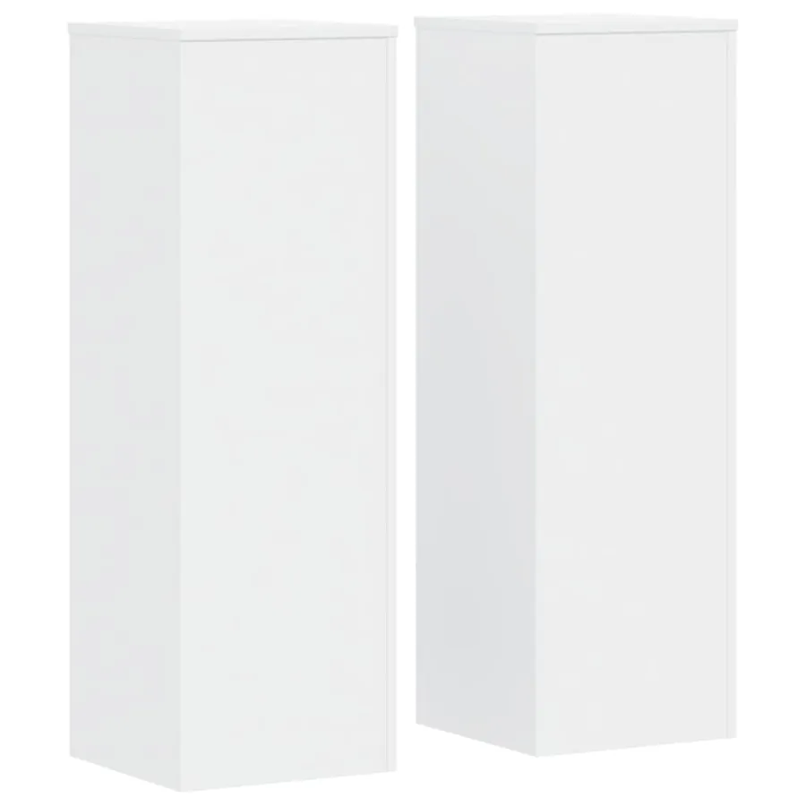 Supports pour plantes 2 pcs blanc 33x33x100cm bois d'ingénierie - 2