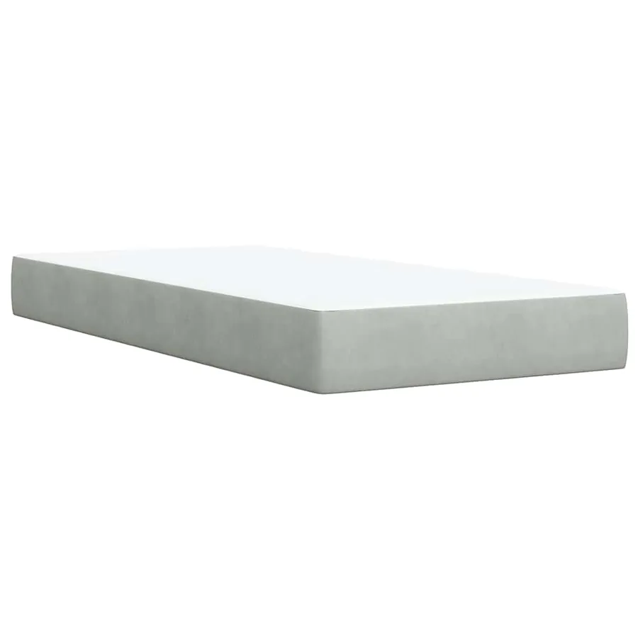 Sommier à lattes de lit et matelas Gris clair 80x200 cm Velours - 10