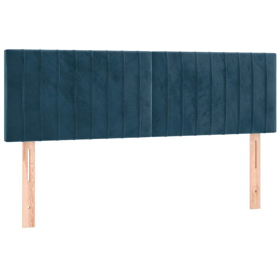 Sommier à lattes de lit avec matelas LED Bleu foncé 140x190 cm - 7