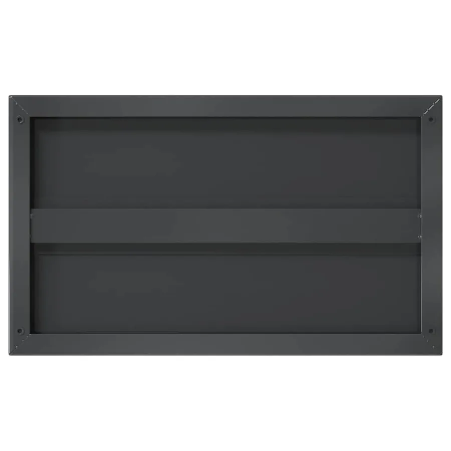 Étagères murales 2 pcs 50x30 cm noir acier inoxydable - 7