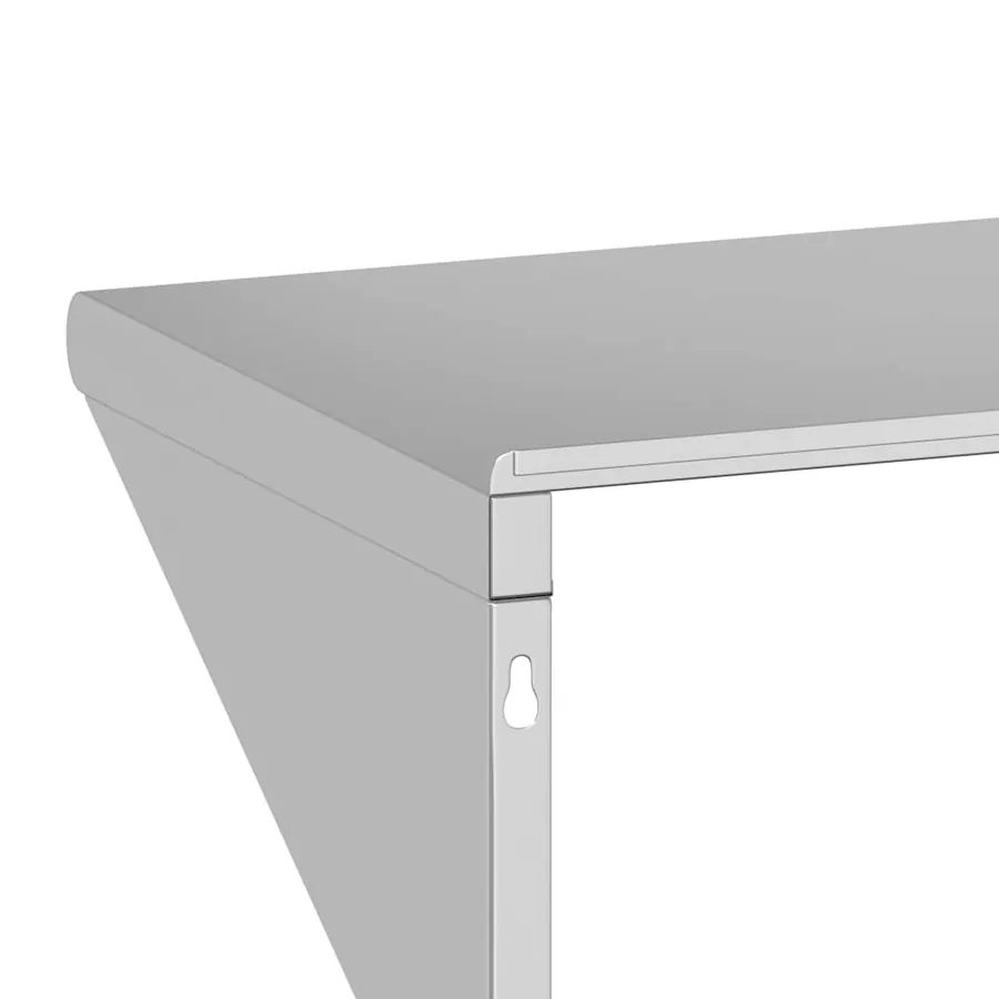 Étagère murale 75x30x31 cm argenté acier inoxydable - 10
