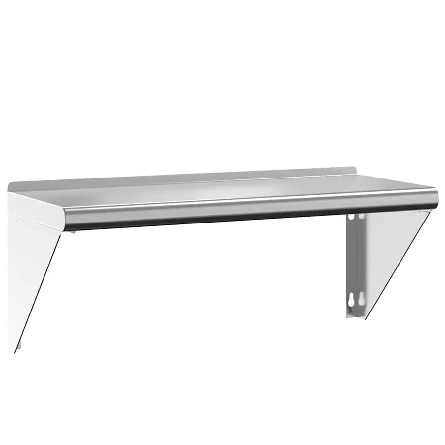 Étagère murale 75x30x31 cm argenté acier inoxydable - 2